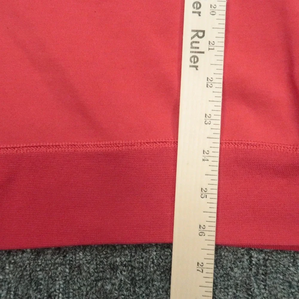 Polo Ralph Lauren Sweatshirt Men Large Red Crew Pullover Sweater Jumper Embossed